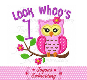 Look Whoo's 1 Owl Applique Machine Embroidery Design NO:2017