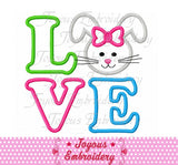 Love Bunny Machine Applique Embroidery Design NO:1993