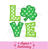 St.Patrick's Love Leaf Clover Applique Machine Embroidery Design NO:1981