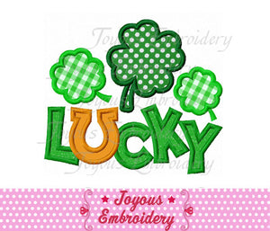 Lucky Clover Applique Machine Embroidery Design NO:1683
