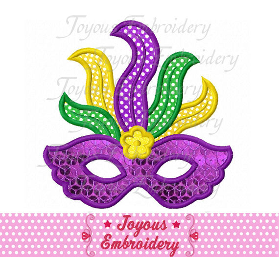 Mardi Gras Mask Applique Embroidery Design NO:1904