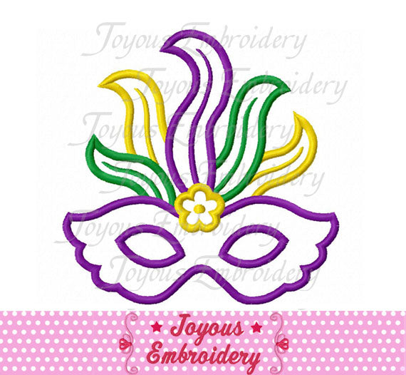 Mardi Gras Mask Applique Embroidery Design NO:1904
