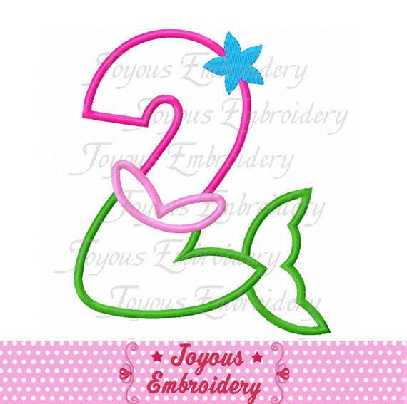 Mermaid Applique Machine Embroidery Design NO:2610