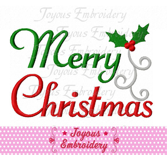 Merry Christmas Applique Embroidery Design NO:1089