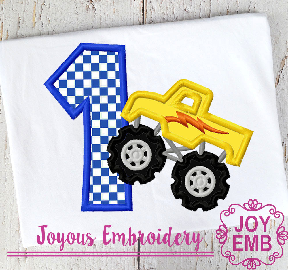 Monster Turck Numbers Machine embroidery file NO:3089