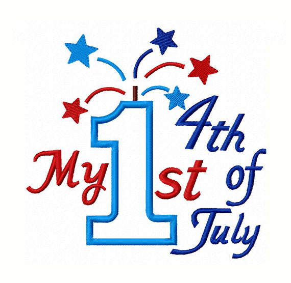 My 1st 4th of July Applique Machine Embroidery Design NO:1345