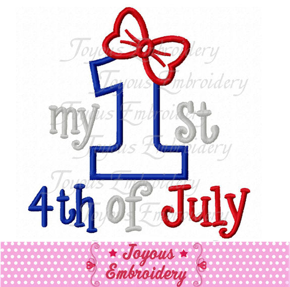 1st 4th of July Applique Machine Embroidery NO:2125