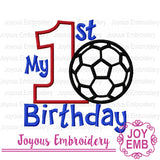 My First Birthday Soccer Machine embroidery flie NO:NO:3090