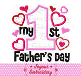 My First Fathers Day Applique Machine Embroidery Design NO:2337