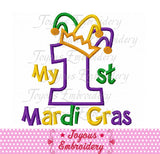 First Mardi Gras Applique Machine Embroidery Design NO:1683
