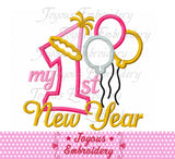 My first New Year Applique Machine Embroidery Design NO:2526