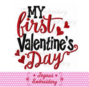 First Valentine's Day Applique Machine Embroidery Design NO:2536