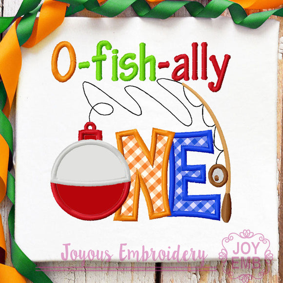 O fish ally one Applique Machine Embroidery Design