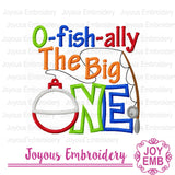 O fish ally one Fish Applique Machine Embroidery Design