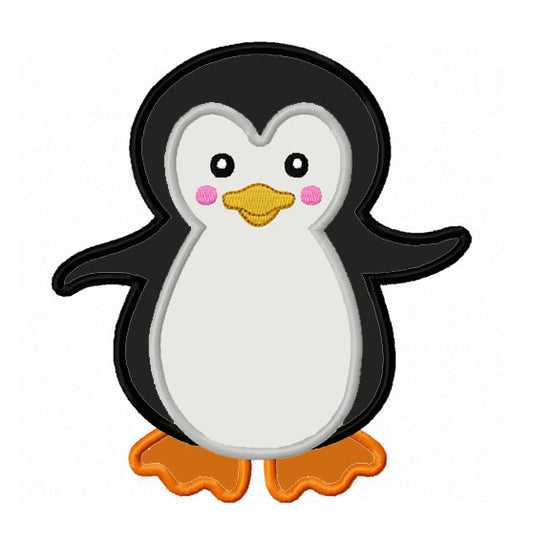 Instant Download Penguin Applique Machine Embroidery Design NO:1412