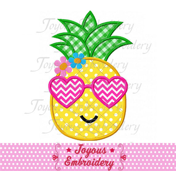 Instant Download Pineapple for Girls Applique Embroidery Design NO:2490