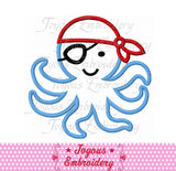 Instant Download Pirate Octopus Digital Applique Machine Embroidery Design NO:2334