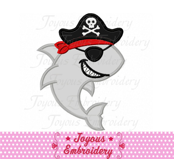 Instant Download Pirate Shark Applique Machine Embroidery Design NO:2623