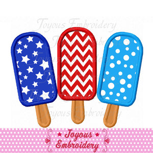 4th Of July Popsicles Applique Embroidery Design NO:2351