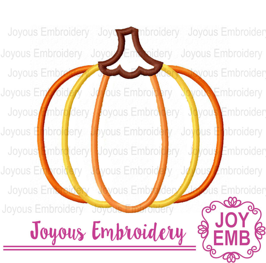 Thanksgiving Pumpkin Applique Machine embroidery file NO:3092