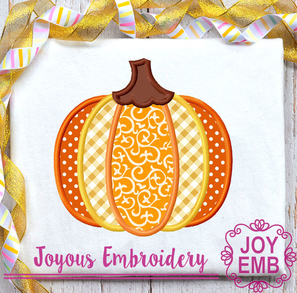 Thanksgiving Pumpkin Applique Machine embroidery file NO:3092
