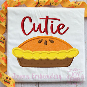 Pumpkin Pie Applique Machine Embroidery Design