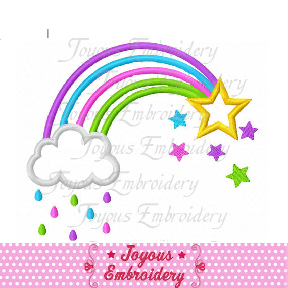 Rainbow Applique Machine Embroidery Design NO:2581