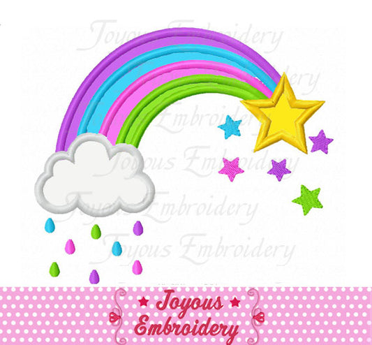 Rainbow Applique Machine Embroidery Design NO:2581