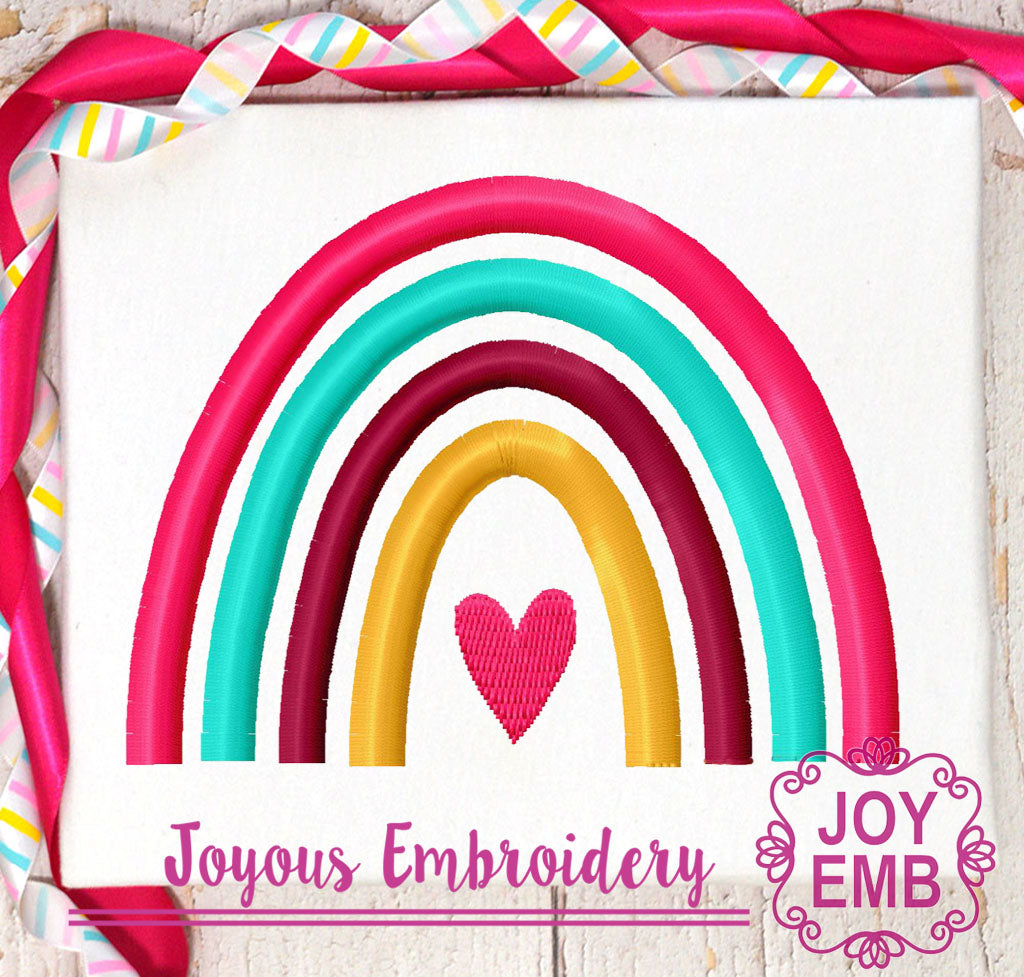 Rainbow machine embroidery file NO:3101