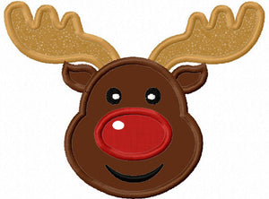 Christmas Reindeer Applique Machine Embroidery Design NO:1242