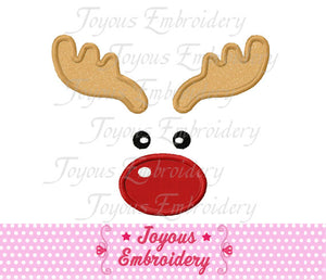 Christmas Reindeer Face Applique Machine Embroidery Design NO:1243