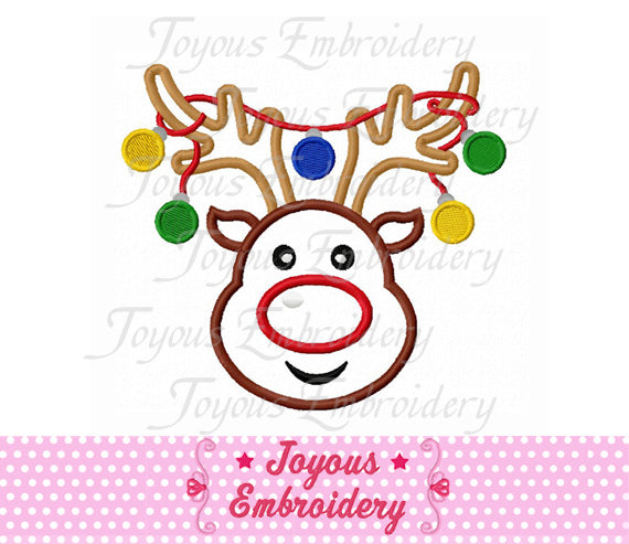 Reindeer Ornament Applique Machine Embroidery Design NO:1295