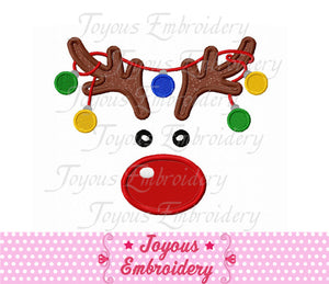Christmas Reindeer With Ornament Applique Machine Embroidery Design NO:1393