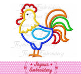 Instant Download Rooster Applique Machine Embroidery Design NO:2129