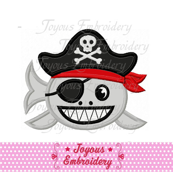 Pirates Shark Applique Machine Embroidery Design NO:2593