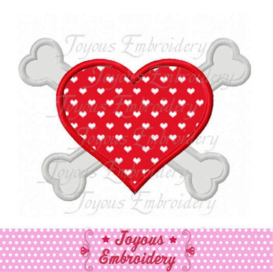 Skull Heart Applique Machine Embroidery Design NO:1912