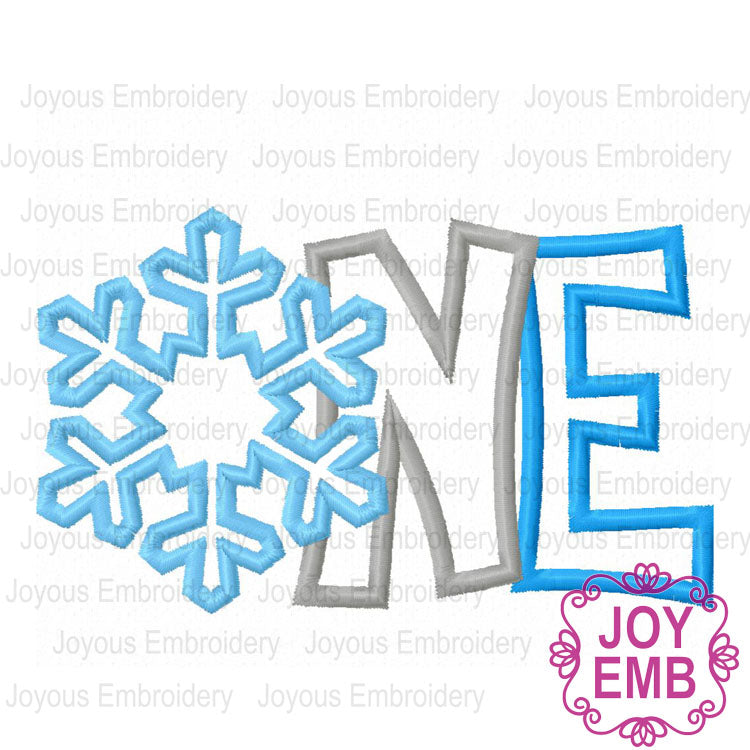 Snowflake ONE Applique Machine Embroidery Design NO:2674