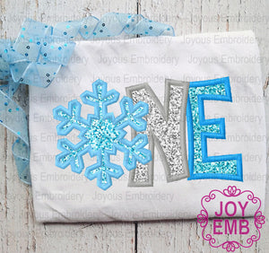 Snowflake ONE Applique Machine Embroidery Design NO:2674