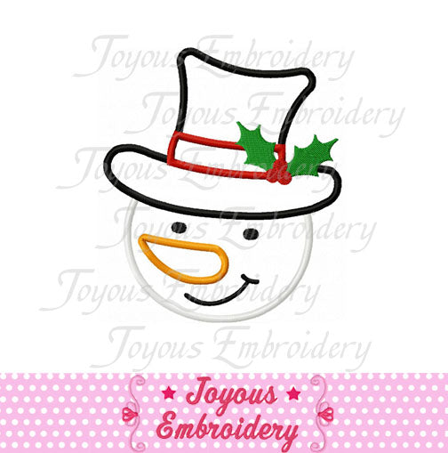 Christmas Snowman Applique Machine Embroidery Design NO:1250