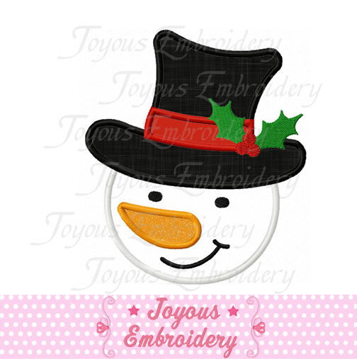 Christmas Snowman Applique Machine Embroidery Design NO:1250