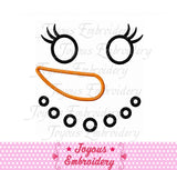 Snowman Face for girls Applique Machine Embroidery Design NO:1419
