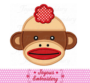 Sock Monkey Applique Machine Embroidery Design NO:2128