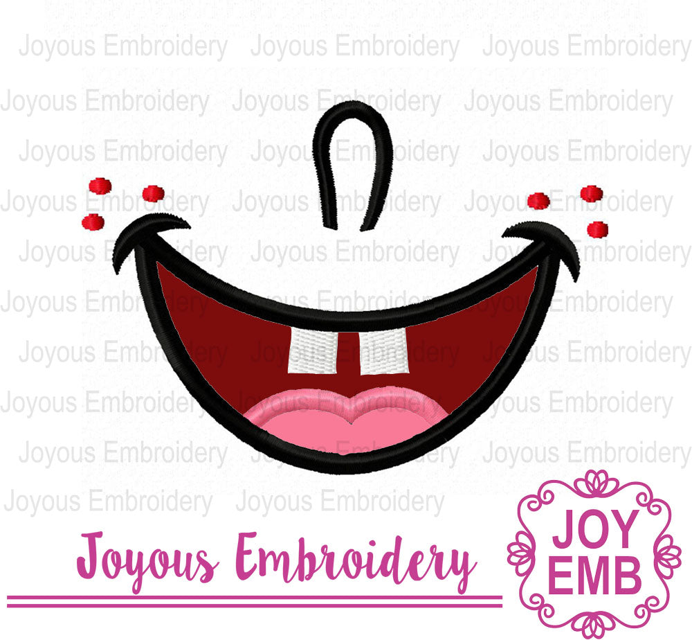 Sponge Bob Applique Machine Embroidery Design NO:2916