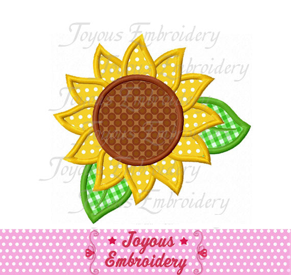 Sunflower Applique Machine Embroidery DesignNO:2598