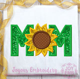 Mom sunflower applique Machine Embroidery Design