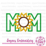 Mom sunflower applique Machine Embroidery Design