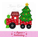Christmas Tree Train Applique Embroidery Design NO:1864