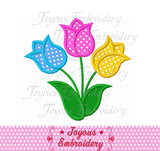 Easter Tulip Applique Embroidery Machine Design NO:2565