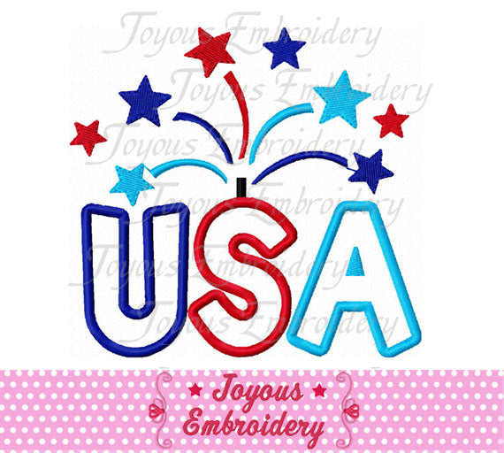 Instant Download USA Applique Embroidery Design NO:1737