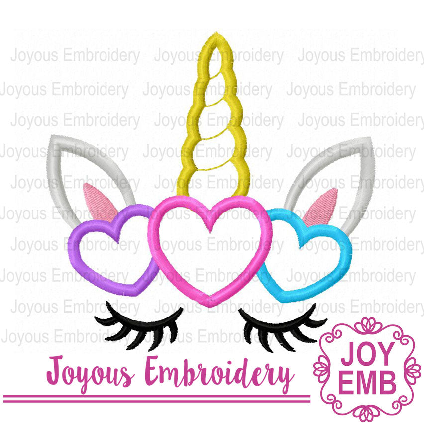 Unicorn applique Machine Embroidery File NO：3045